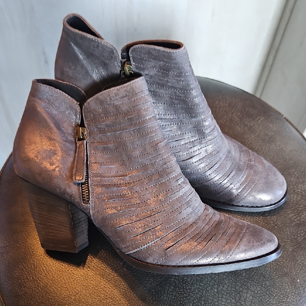 Paul Green Malibu Ankle Boots Earth Artic Metallic US Size 11 Paul Green